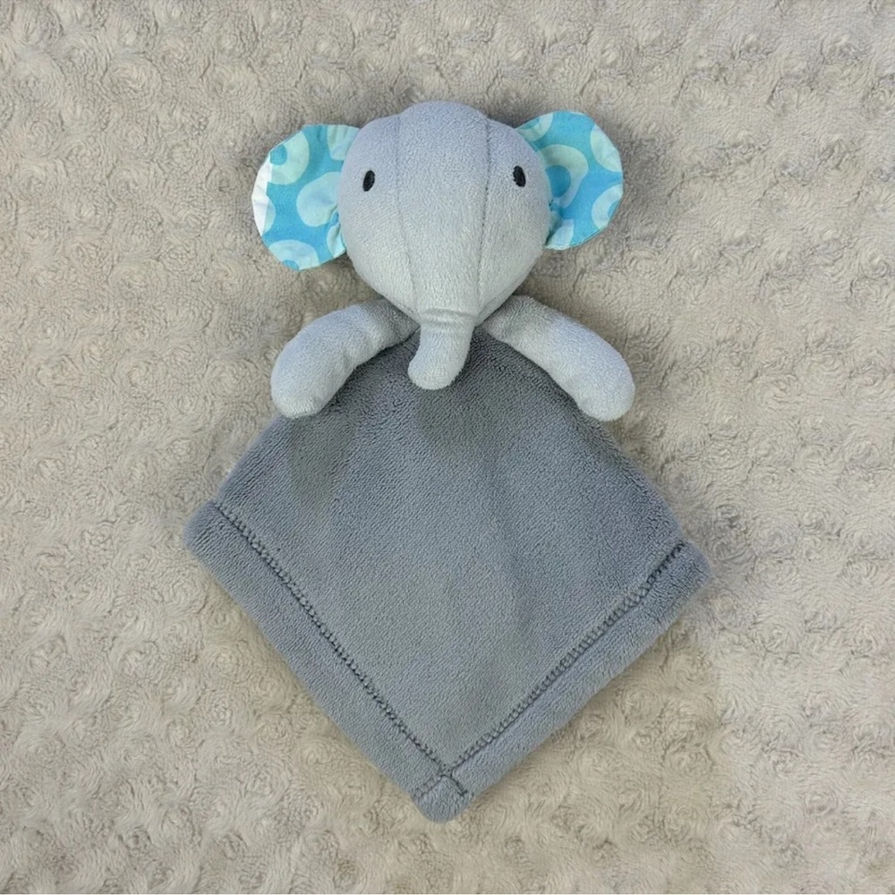 Koala Baby Elephant Lovey Security Blanket Gray Aqua Blue Ears Plush Toy